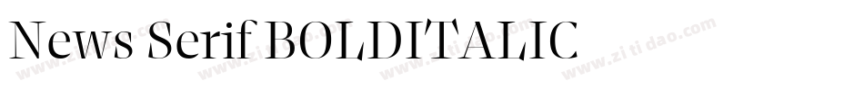 News Serif BOLDITALIC字体转换